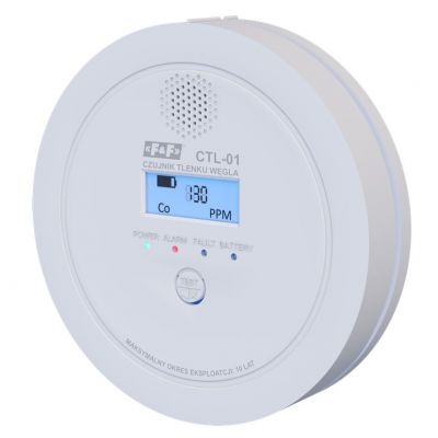 Detektor czujnik tlenku węgla czadu CTL-01 F&F (CTL-01)
