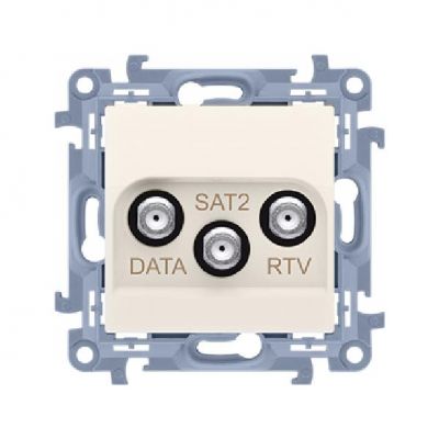 Simon 10 Gniazdo antenowe końcowe RTV-DATA-SAT  1x wejście: 5÷2400 MHz krem CADSATF.01/41 (CADSATF.01/41)