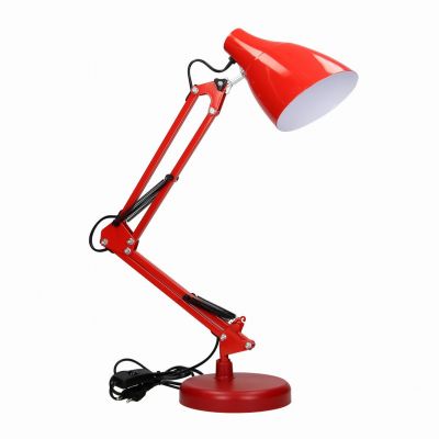 DIAN lampa biurkowa. 60W stalowa, czerwona ORNO (DL-1/R)