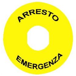 Harmony XB4 Etykieta oznaczeniemfi90 do przycisku awaryjnego zatrzymania ARRESTO DE EMERGENCA/logo ISO13850 ZBY8630 SCHNEIDER (ZBY8630)