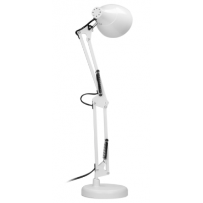 DIAN lampa biurkowa 60W stalowa biała ORNO (DL-1/W)