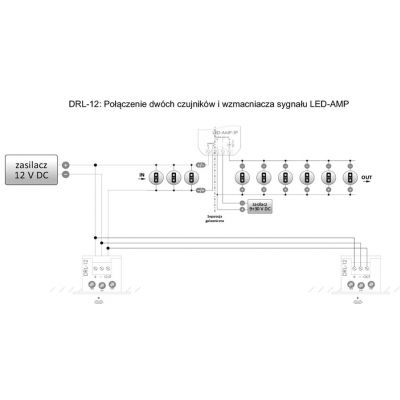 Laserowy czujnik odległości DRL-12, czujnik ruchu, antracyt (DRL-12-9)