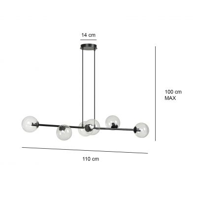 Emibig lampa wisząca Rossi 6 6xE14 biała 877/6 (877/6)