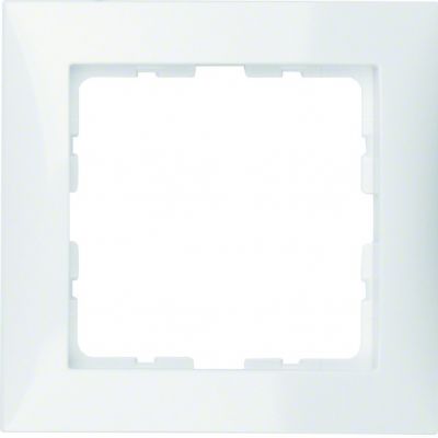 BERKER S.1 Ramka pojedyncza biała, połysk 10118989 (10118989)