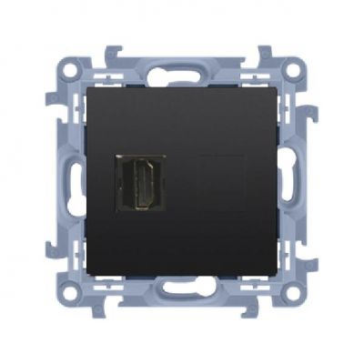 Simon 10 Gniazdo pojedyncze HDMI ver.1.4 (moduł) czarny mat CGHDMI.01/49 (CGHDMI.01/49)