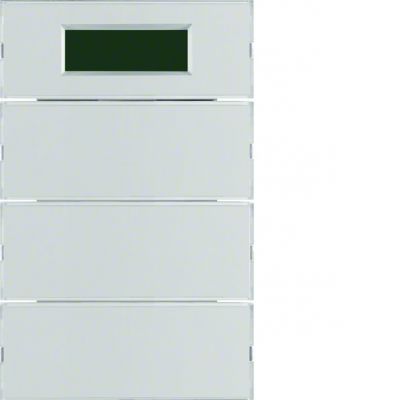 BERKER K.5 Przycisk potrójny z regulatorem temperatury i wyświetlaczem aluminium 75663774 HAGER (75663774)