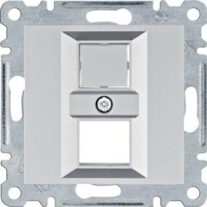 lumina Płytka podwójna Keystone Jack, srebrny HAGER (WL2322)