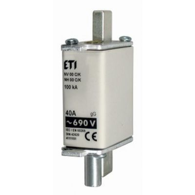 Wkładka topikowa NH zwłoczna z wybijakiem NH000/K gG 20A 690V 004111177 ETI (004111177)