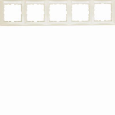 B.Kwadrat Ramka 5-krotna pozioma z polem opisowym, kremowy, połysk (10258912)