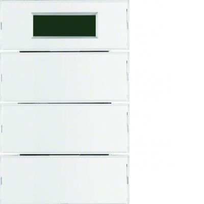 BERKER K.1 Przycisk potrójny z regulatorem temperatury i wyświetlaczem do ramki białej i kremowej 75663770 HAGER (75663770)