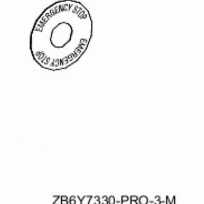 Harmony XB6 Etykieta do przycisku bezpieczeństwa fi45 żółta ZB6Y7330 SCHNEIDER (ZB6Y7330)