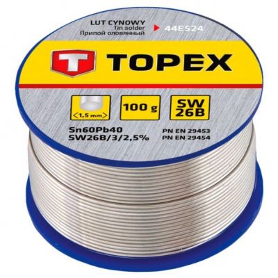 Lut cynowy 60% Sn drut 1,5mm 100 g TOPEX 44E524 GTX (44E524)
