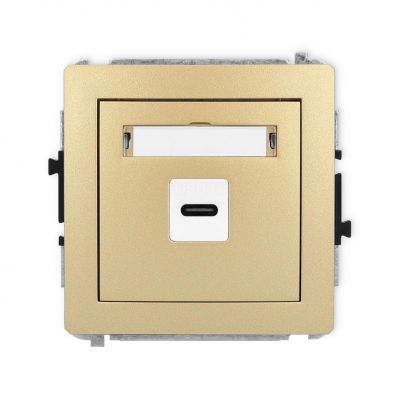 KARLIK DECO Gniazdo pojedyncze 1xUSB C-C złoty 29DGUSB-7 (29DGUSB-7)