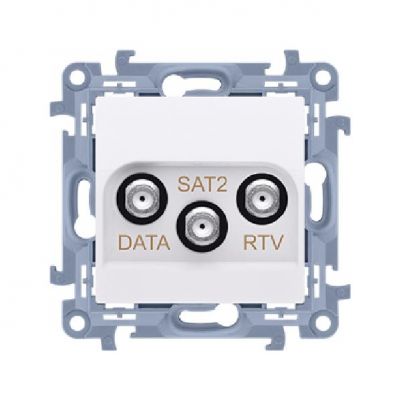 Simon 10 Gniazdo antenowe końcowe RTV-DATA-SAT  1x wejście: 5÷2400 MHz biały CADSATF.01/11 (CADSATF.01/11)