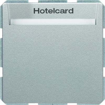 BERKER Q.x Łącznik przekaźnikowy na kartę hotelową, aluminium aksamit lakierowana 16406094 HAGER (16406094)