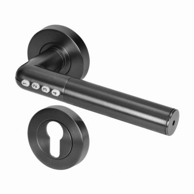 Klamka z zamkiem szyfrowym IP20 , Otwieranie na PIN i Bluetooth, czarny (OR-ZS-850/B)