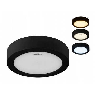 Oprawa sufitowa LED EDOR czarna LED C 9W ciepła/zimna/neutralna biel (04758)