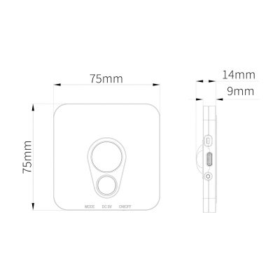 Lampka podszafkowo-schodowa Stanley czarny 3 barwy 7,5*7,5cm EKB1392 MILAGRO (EKB1392)