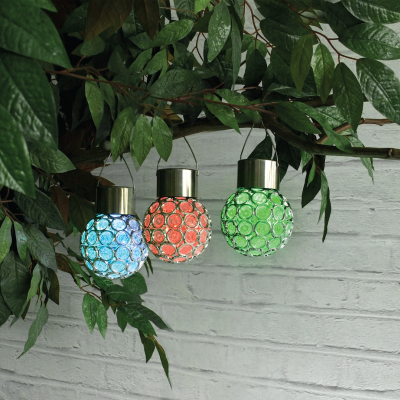 Lampa solarna wisząca ogród Ring RGB kolory IP44 EKO0585 MILAGRO (EKO0585)