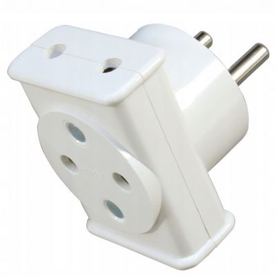 Adapter rozgałęźnik wtyczkowy do gniazda 3x2P z przesłonami torów prądowych ELCAN (R-1/P-B)
