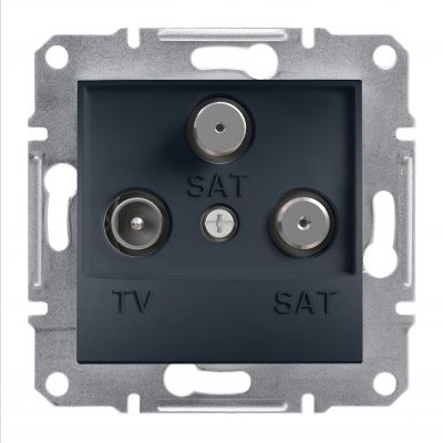 Asfora gniazdo TV-SAT-SAT końcowe 1dB bez ramki antracyt EPH3600171 SCHNEIDER (EPH3600171)