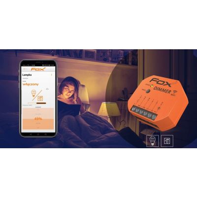 F&F FOX DIMMER ściemniacz oświetlenia Wi-Fi 230V WI-DIM1S1-P (WI-DIM1S1-P)