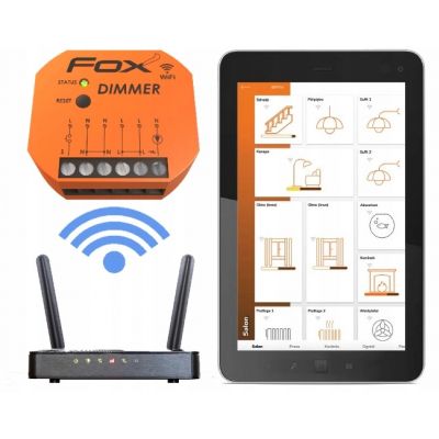 F&F FOX DIMMER ściemniacz oświetlenia Wi-Fi 230V WI-DIM1S1-P (WI-DIM1S1-P)