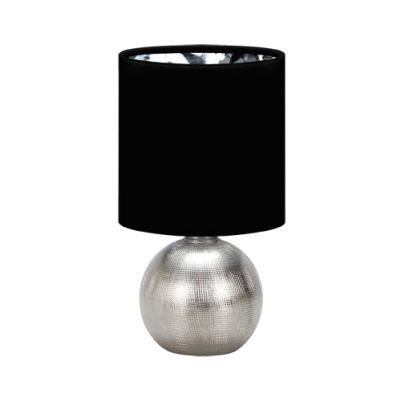 Lampka stołowa PERLO E14 SILVER/BLACK IDEUS (03290)