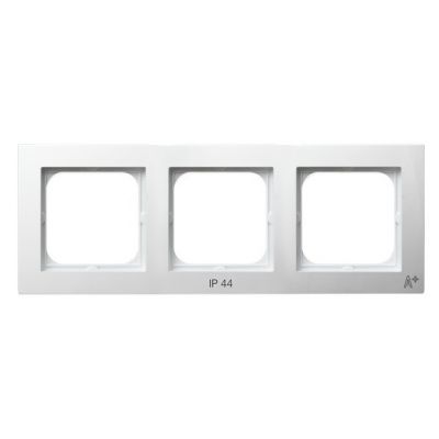 AS ANTYBAKTERYJNY Ramka potrójna do łączników IP44 produkt zawiera nanocząsteczki srebra kolor biały RH-3GA/00 OSPEL (RH-3GA/00)