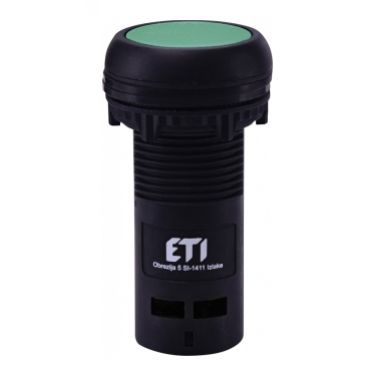 Przycisk kompaktowy z guzikiem krytym, 1NO+1NC, zielony ECF-11-G 004771471 ETI (004771471)
