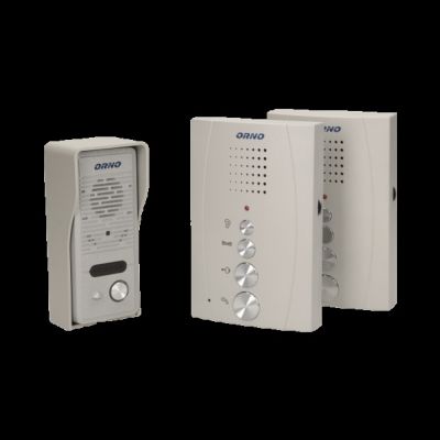 Zestaw domofonowy jednorodzinny z interkomem, bezsłuchawkowy, szary, ELUVIO INTERCOM OR-DOM-RE-920/G ORNO (OR-DOM-RE-920/G)