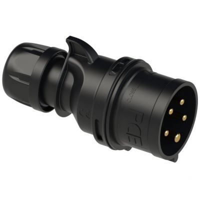 WTYCZKA PRZENOŚNA SHARK 16A 3P+Z+N 400V 50/60Hz 6H IP44 SERIA MIDNIGHT PCE (015-6x)