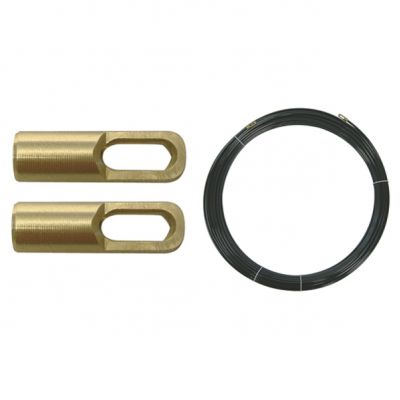 Taśma perlonowa do przeciągania przewodów   z PE 4mm z 2 oczkami czarna 150462 HAUPA (150462)