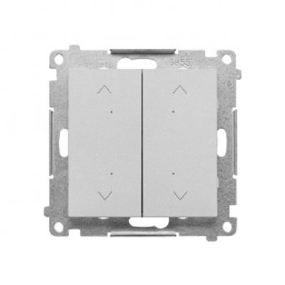 Simon 55 Łącznik/Przycisk roletowy zwierny podwójny elektroniczny Aluminium mat TEZ2.01/143 (TEZ2.01/143)