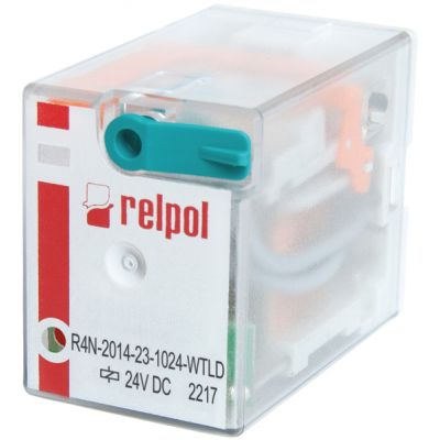 RELPOL Przekaźnik elektromagnetyczny, przemysłowy 4P 7A 24VDC R4N-2014-23-1024-WTLD 860412 (860412)