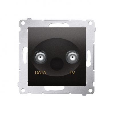 Simon 54 Gniazdo TV-DATA. Dwa porty wyjściowe typu /F/ Częstotliwość dla wejścia 5-1000 MHz antracyt DAD1.01/48 (DAD1.01/48)