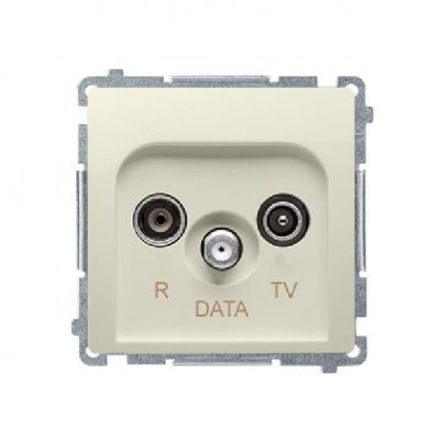 Simon Basic Gniazdo antenowe R-TV-DATA . 1x wejście: 5–862 MHz beż BMAD.01/12 (BMAD.01/12)