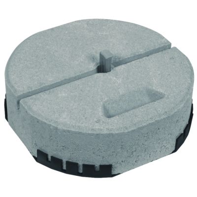 Podstawa betonowa z klinem i podkładką PVC, B55, 17 kg, fi 337 mm, do iglic fi 16 mm (102340)