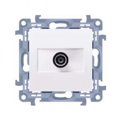 Simon 10 Gniazdo antenowe typu F pojedyncze biały CASF1.01/11 KONTAKT (CASF1.01/11)