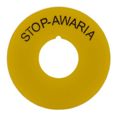 Pierścienie żółte do NEF30 z nadrukiem STOP-AWARIA (W0-PIERŚC.ŻÓŁTE DR STOP)