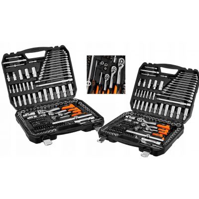 Zestaw kluczy 220 elementów 1/2", 3/8", 1/4" GTX (10-220)