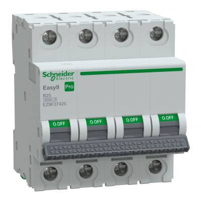 Wyłącznik nadprądowy Easy9 PRO 6kA 4P B25A SCHNEIDER (EZ9F27425)