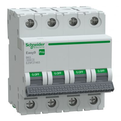 Wyłącznik nadprądowy Easy9 PRO 6kA 4P B63A SCHNEIDER (EZ9F27463)