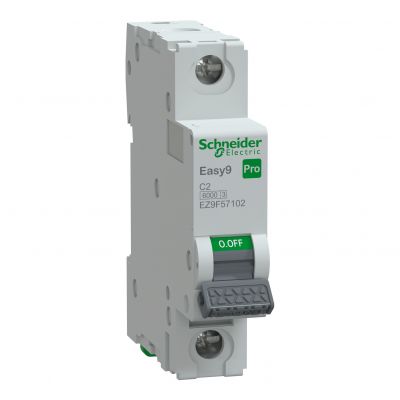 Wyłącznik nadprądowy Easy9 PRO 6kA 1P C2A SCHNEIDER (EZ9F57102)