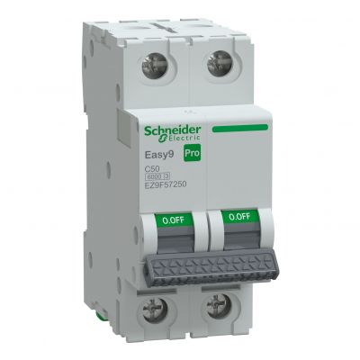 Wyłącznik nadprądowy Easy9 PRO 6kA 2P C50A SCHNEIDER (EZ9F57250)