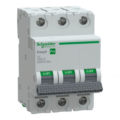 Wyłącznik nadprądowy Easy9 PRO 6kA 3P C4A SCHNEIDER (EZ9F57304)