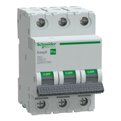 Wyłącznik nadprądowy Easy9 PRO 6kA 3P C63A SCHNEIDER (EZ9F57363)