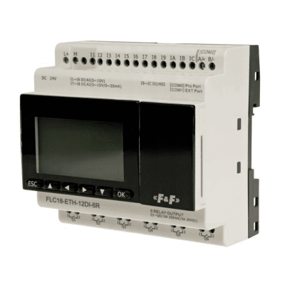 F&F Sterownik programowalny FLC18-ETH-12DI-6R  12 wejść i 6 wyjść przekaźnikowych; FLC18-ETH-12DI-6R (FLC18-ETH-12DI-6R)