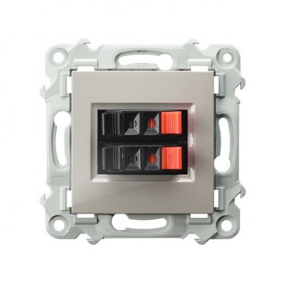 SZAFIR Gniazdo głośnikowe podwójne kolor kaszmirowy beż GG-2Z/m/83 OSPEL (GG-2Z/m/83)