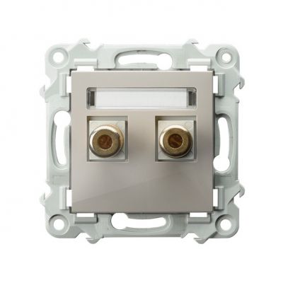 SZAFIR Gniazdo głośnikowe pojedyncze kolor kaszmirowy beż GGN-1Z/m/83 OSPEL (GGN-1Z/m/83)